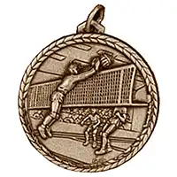 Gold Volleyball Medals 38mm