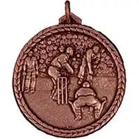 Bronze Cricket Medal 38mm