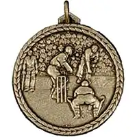 Gold Cricket Medal 38mm