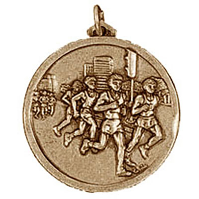 Gold Running Medals 56mm