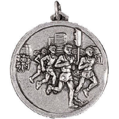 Silver Running Medals 38mm