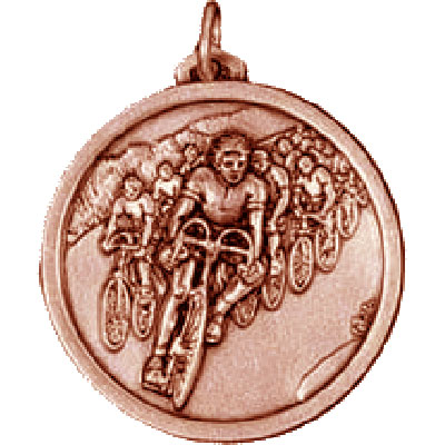 Bronze Cycling Peloton Medal 56mm