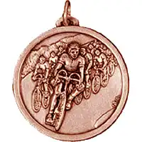 Bronze Cycling Peloton Medal 56mm