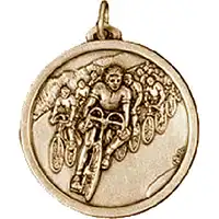 Gold Cycling Peloton Medal 56mm