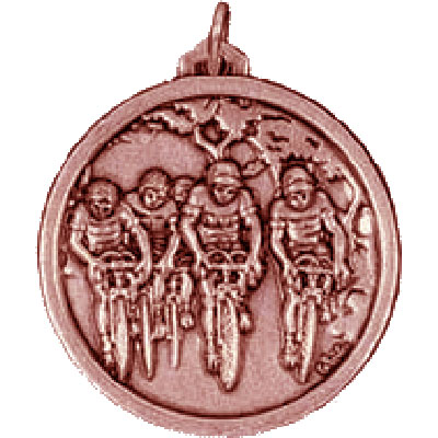 Bronze Bicycle Race Medals 56mm