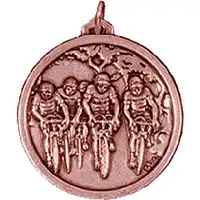Bronze Bicycle Race Medals 56mm