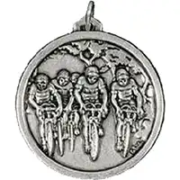 Silver Bicycle Race Medals 56mm