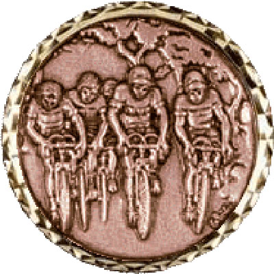 Bronze Bicycle Race Medals 60mm