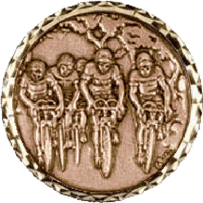 Gold Bicycle Race Medals 60mm