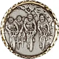 Silver Bicycle Race Medals 60mm