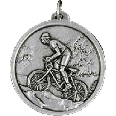 Silver Mountain Bike Medals 38mm