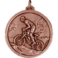 Bronze Mountain Bike Medals 56mm