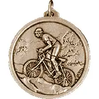 Gold Mountain Bike Medals 38mm