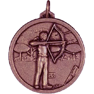 Bronze Archery Medal 2in