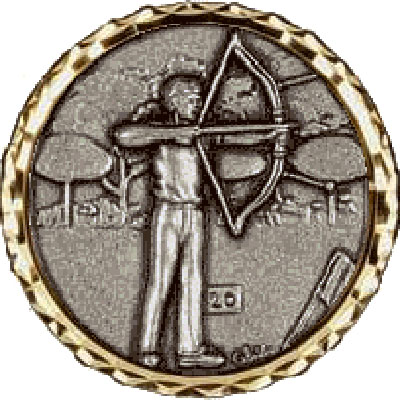 Silver Archery Medal 2.5in