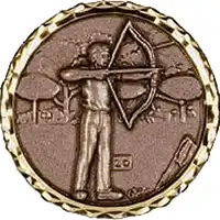 Bronze Archery Medal 2.5in