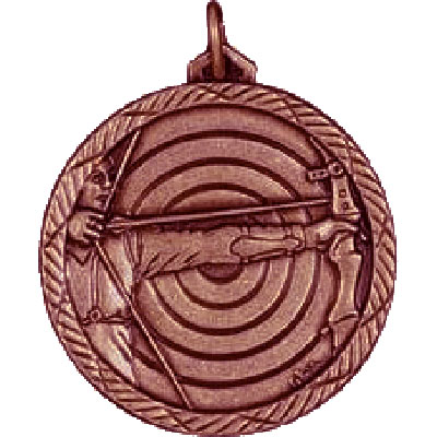Bronze Archery Medal 2in