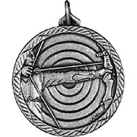 Silver Archery Medal 2in