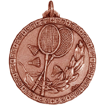 Bronze Badminton Medals 56mm