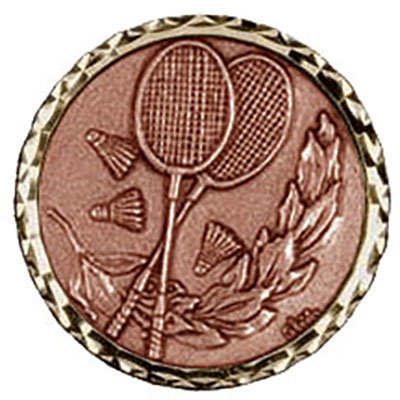 Bronze Badminton Medals 60mm