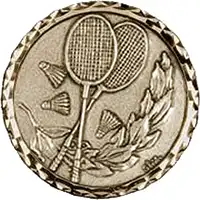 Gold Badminton Medals 60mm