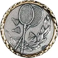 Silver Badminton Medals 60mm