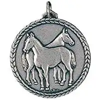Silver Horse Medals 56mm