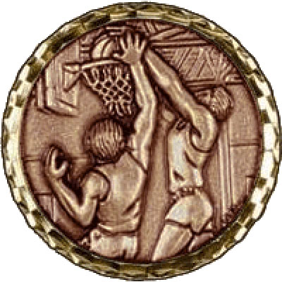 60mm Bronze Basketball Medals
