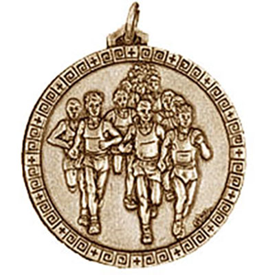 Gold Running Medals 38mm