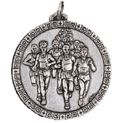 Silver Running Medals 38mm