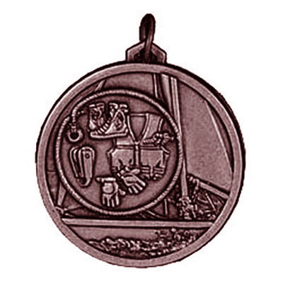 Bronze Sailing Tackle Medals 56mm