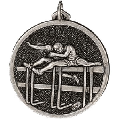 38mm Silver Hurdles Medal