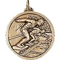 Gold Mens Swimming Medals 38mm