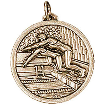 Gold Ladies Swimming Medals 38mm