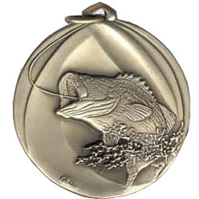 Gold Fishing Medal 56mm