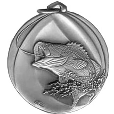 Silver Fishing Medal 56mm