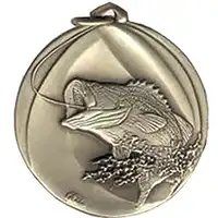 Gold Fishing Medal 56mm