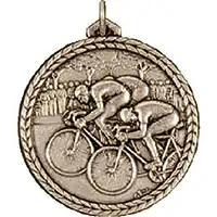 Gold Road Race Cycling Medals 38mm