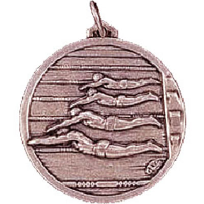 Bronze Mens Swimming Medals 38mm