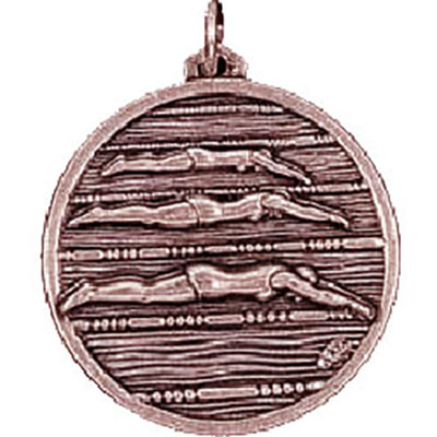 Bronze Womens Swimming Medals 38mm