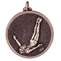 Bronze Ladies Diving Medal 56mm