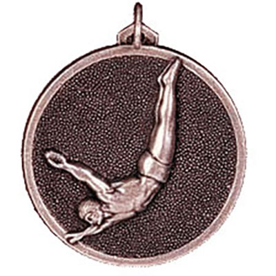 Bronze Mens Diving Medal 56mm