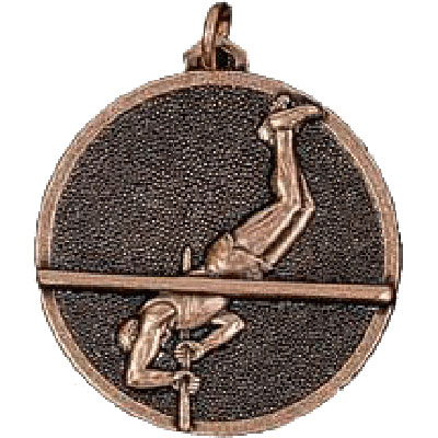 56mm Old Gold Pole Vault Medals