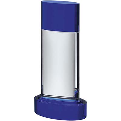 SBCVC 11.75in Blue & Clear Optical Crystal Award