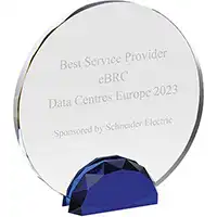 10.25in  Blue & Clear Crystal Award