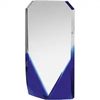 7.25in Clear & Blule Crystal Award Boxed