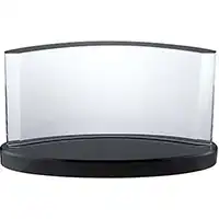 SBCVB 7in x 5in Clear & Black Crystal Award Boxed