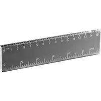 6in  Signature Clear Optical Crystal Ruler