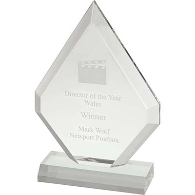8in x 6in Clear Acrylic Diamond Award