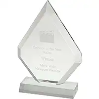 8in x 6in Clear Acrylic Diamond Award
